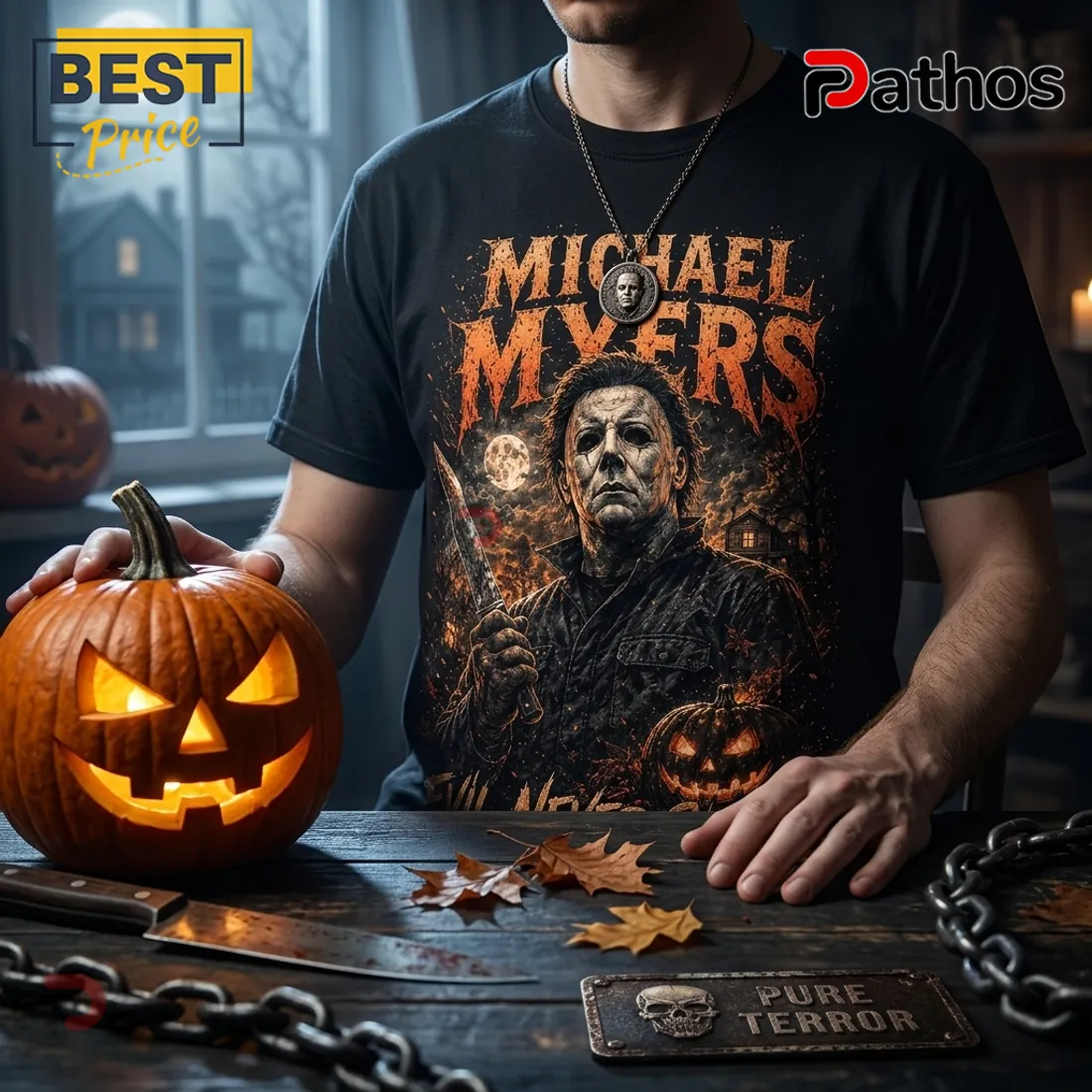 Michael Myers Evil Never Sleeps Horror Movie T-Shirt Michael Myers Evil Never Sleeps Horror Movie T-Shirt