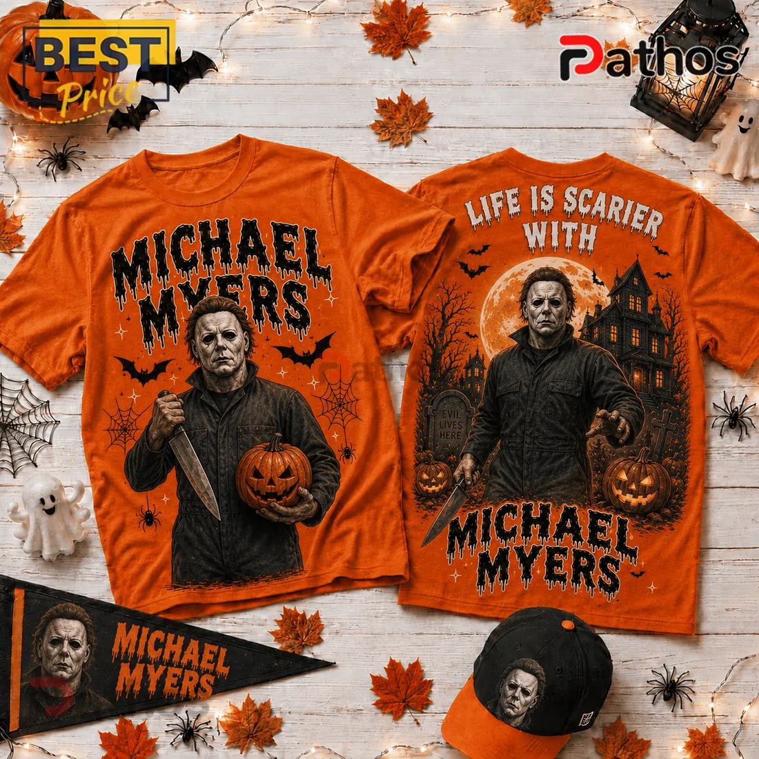 Michael Myers Halloween Orange T-Shirt 2026 Michael Myers Halloween Orange T-Shirt 2026