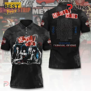 Motley Crue Carnival Of Sins 2026 Tour Polo Shirt