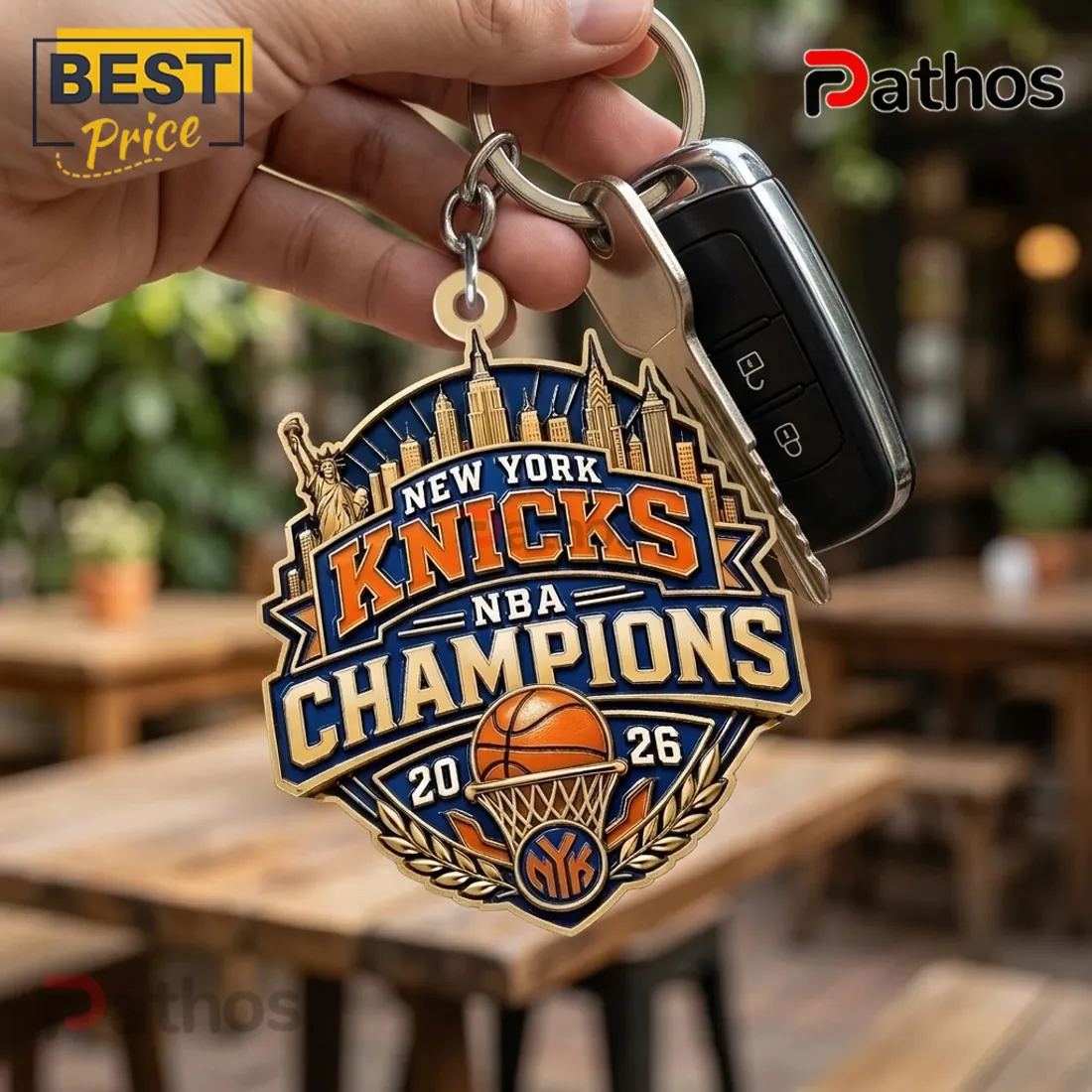 New York Knicks 2026 NBA Champions 3D Metal Keychain New York Knicks 2026 NBA Champions 3D Metal Keychain