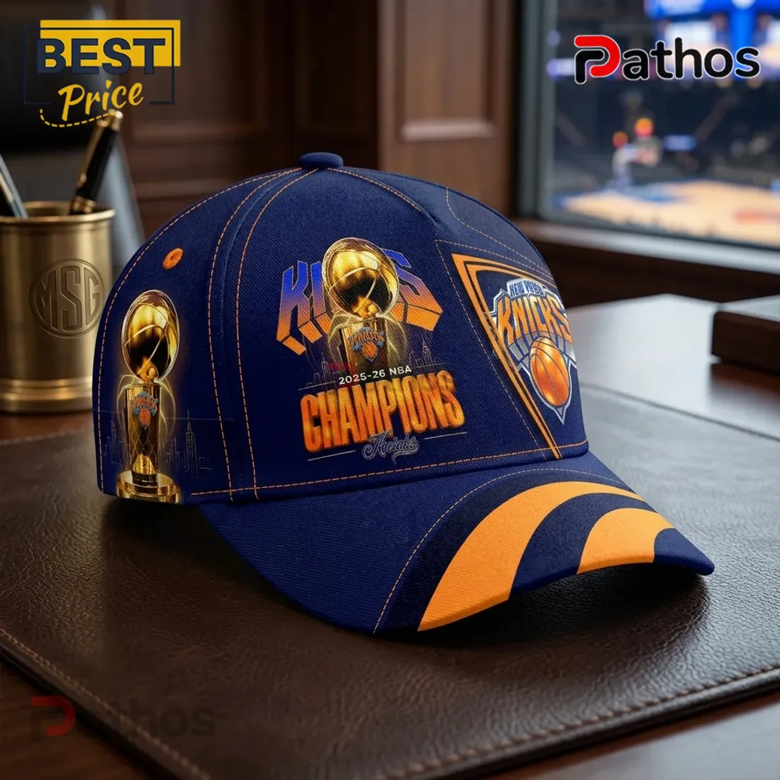 New York Knicks 2026 NBA Champions Navy Blue Baseball Cap New York Knicks 2026 NBA Champions Navy Blue Baseball Cap