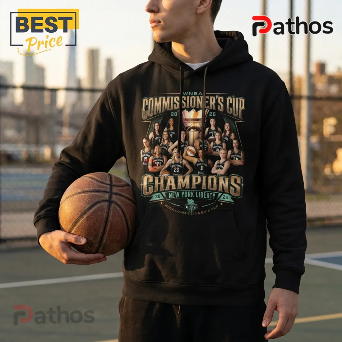 New York Liberty 2026 Commissioner’s Cup Champions Black Hoodie New York Liberty 2026 Commissioner’s Cup Champions Black Hoodie
