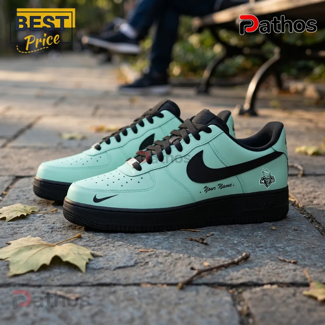 New York Liberty Seafoam Nike Air Force 1 Sneakers New York Liberty Seafoam Nike Air Force 1 Sneakers