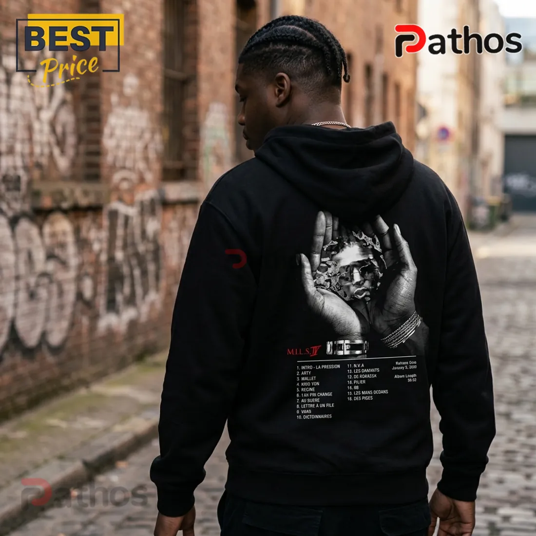 Ninho Quattro Tour 2027 MILS IV Black Hoodie Ninho Quattro Tour 2027 MILS IV Black Hoodie