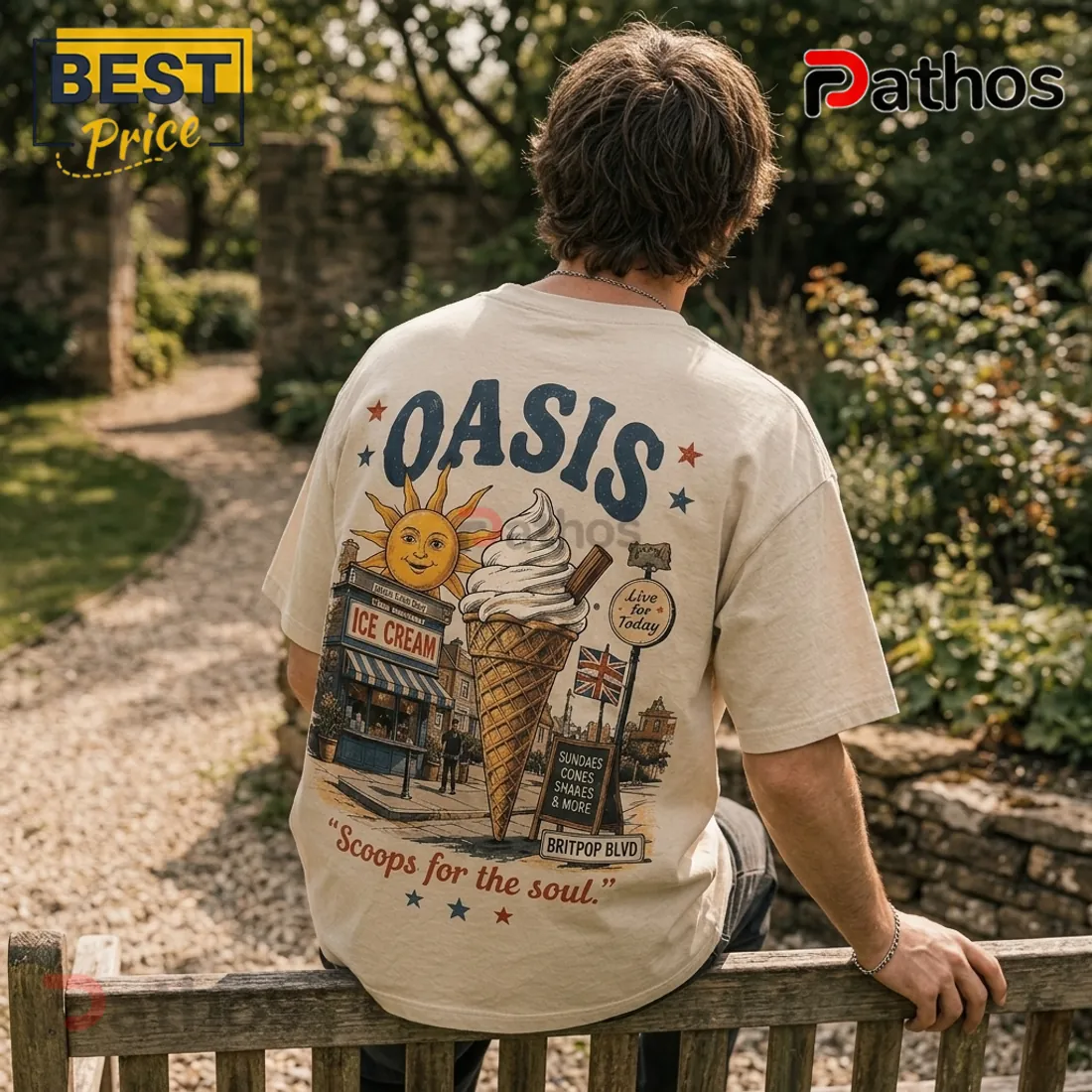 Oasis Ice Cream Day Cream T-Shirt 2026 Oasis Ice Cream Day Cream T-Shirt 2026