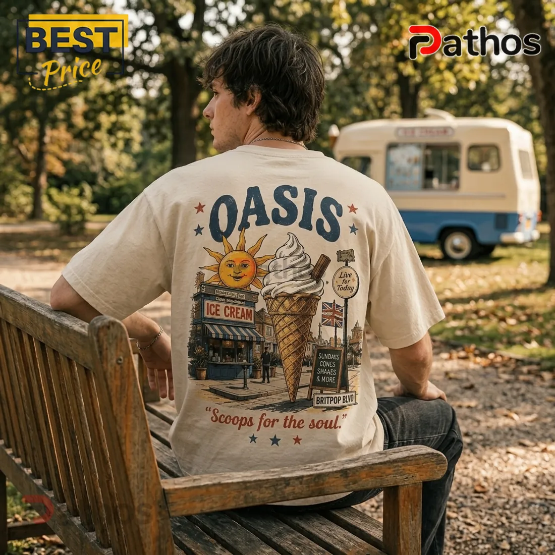 Oasis Ice Cream Day Cream T-Shirt 2026 Oasis Ice Cream Day Cream T-Shirt 2026