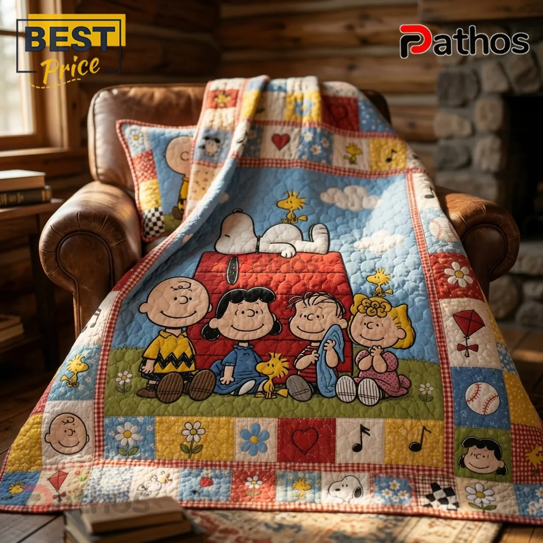 Peanuts Character Patchwork Pattern Quilt Bedding Set Peanuts Character Patchwork Pattern Quilt Bedding Set