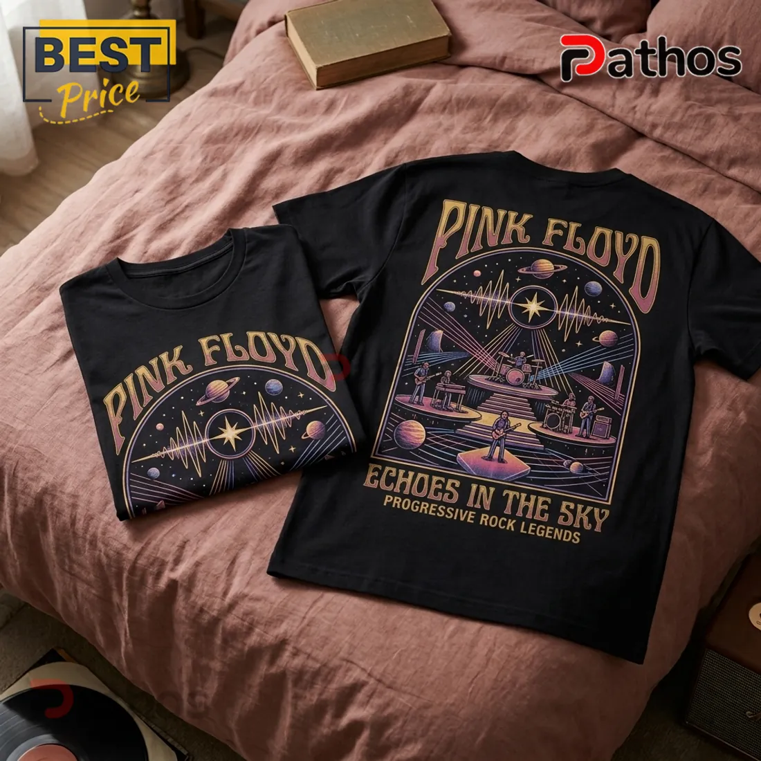 Pink Floyd Echoes In The Sky Black T-Shirt Pink Floyd Echoes In The Sky Black T-Shirt