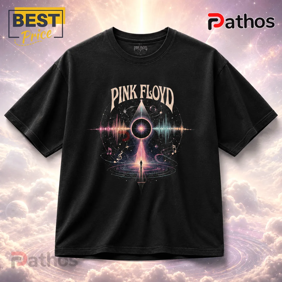 Pink Floyd Echoes In The Sky Black T-Shirt Pink Floyd Echoes In The Sky Black T-Shirt