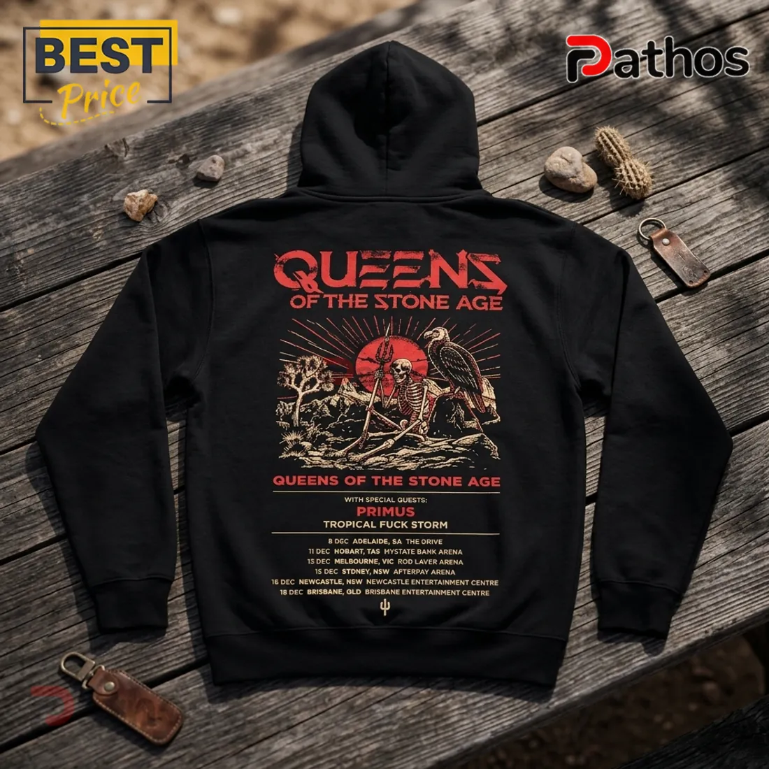 Queens of the Stone Age Desert Rock Australia Tour 2026 Hoodie Queens of the Stone Age Desert Rock Australia Tour 2026 Hoodie