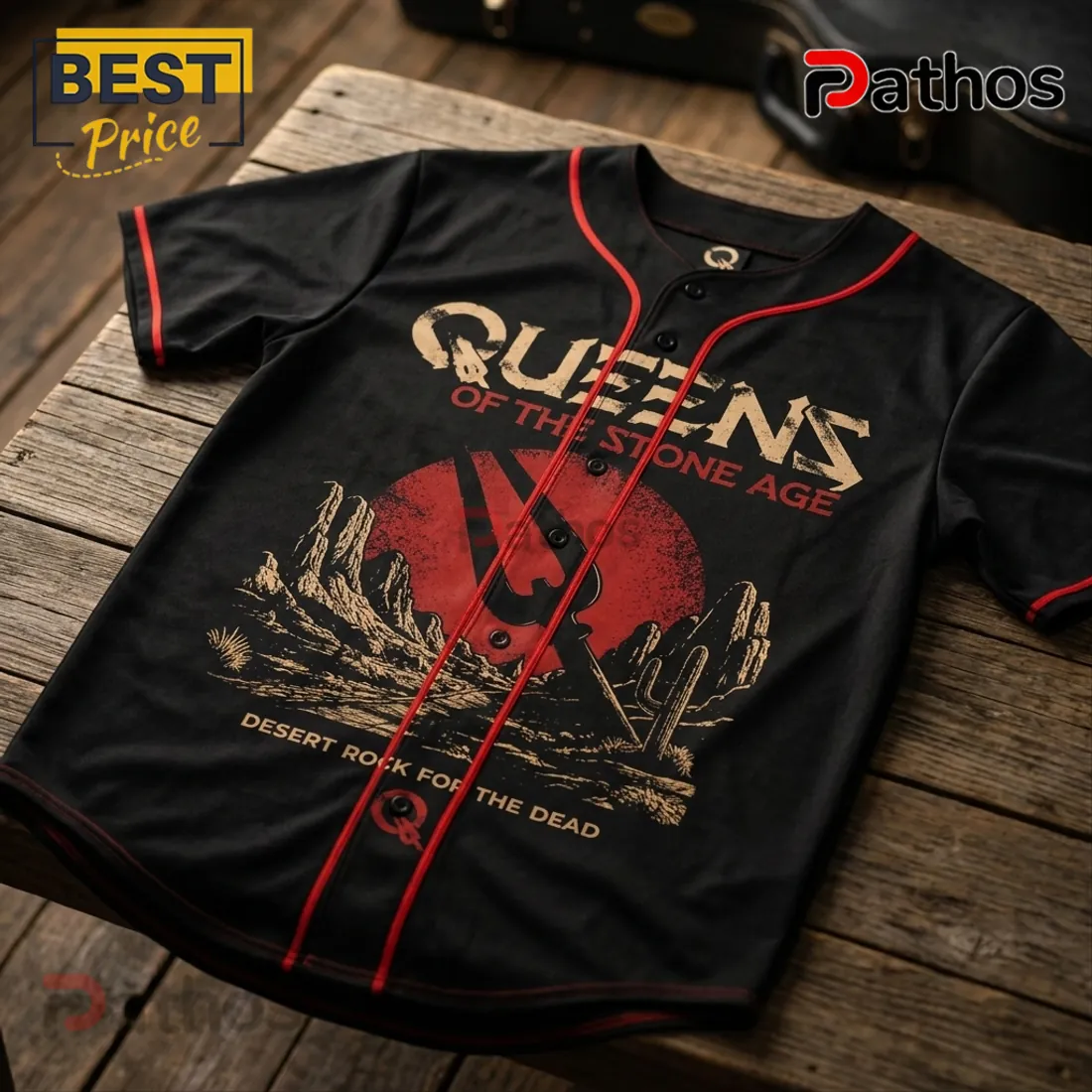Queens of the Stone Age Desert Rock Baseball Jersey Queens of the Stone Age Desert Rock Baseball Jersey