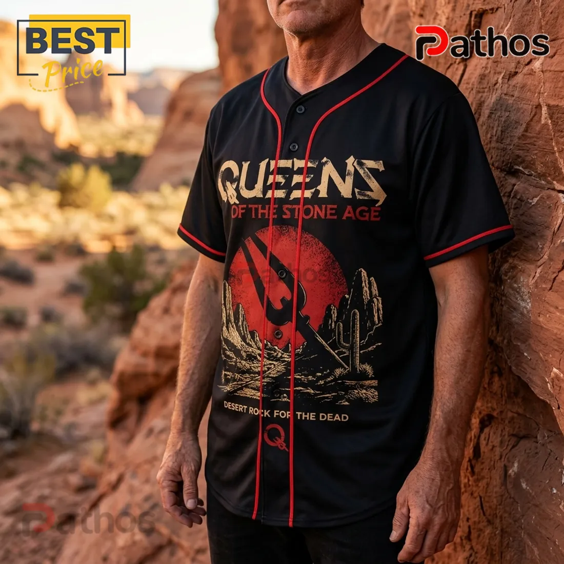 Queens of the Stone Age Desert Rock Baseball Jersey Queens of the Stone Age Desert Rock Baseball Jersey
