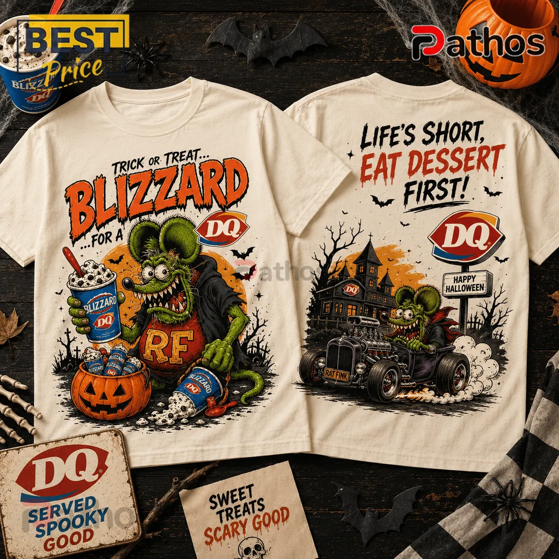 Rat Fink DQ Blizzard Halloween T-Shirt Rat Fink DQ Blizzard Halloween T-Shirt