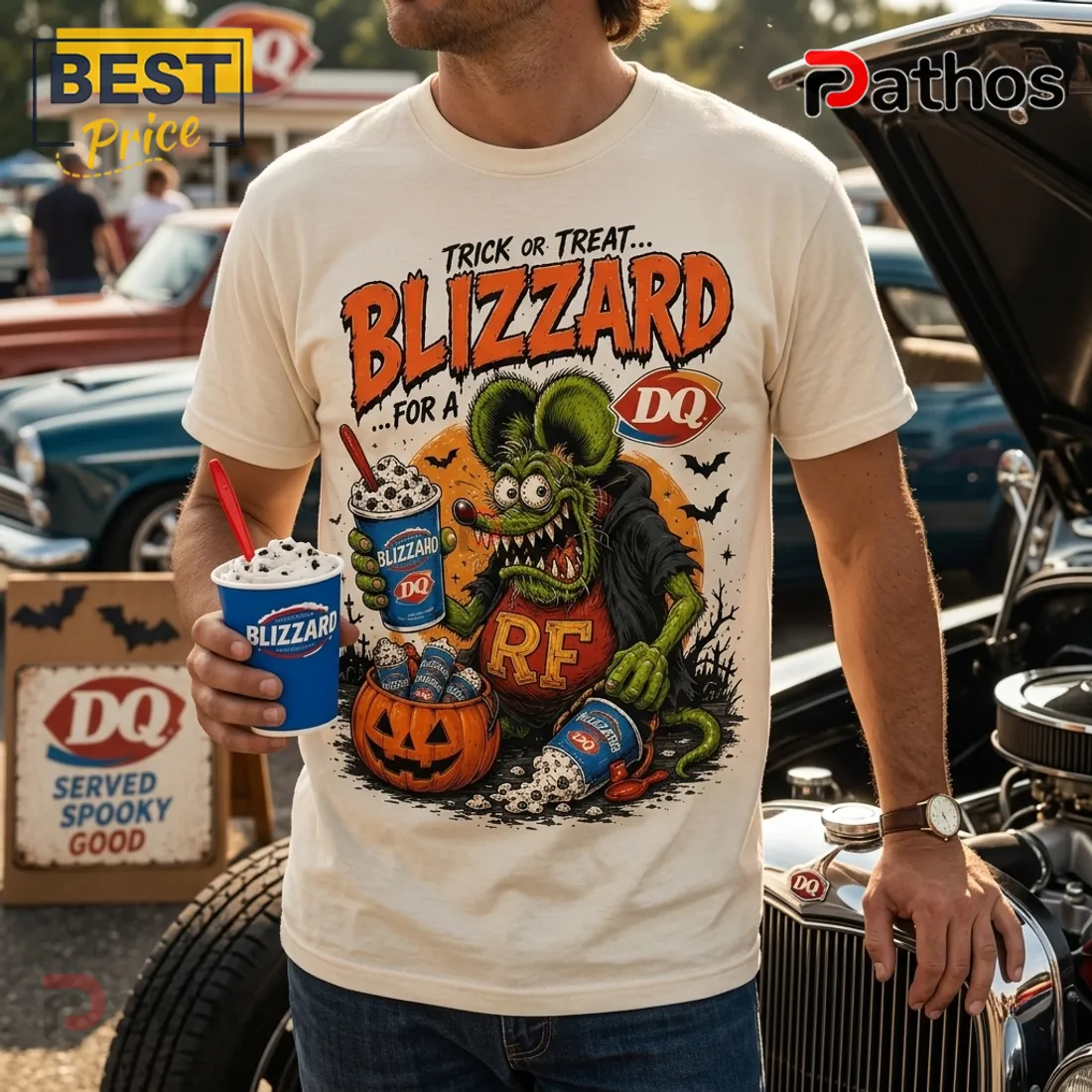 Rat Fink DQ Blizzard Halloween T-Shirt Rat Fink DQ Blizzard Halloween T-Shirt