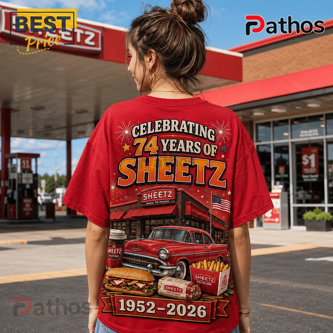 Sheetz 74th Anniversary 1952-2026 Red T-Shirt Sheetz 74th Anniversary 1952-2026 Red T-Shirt