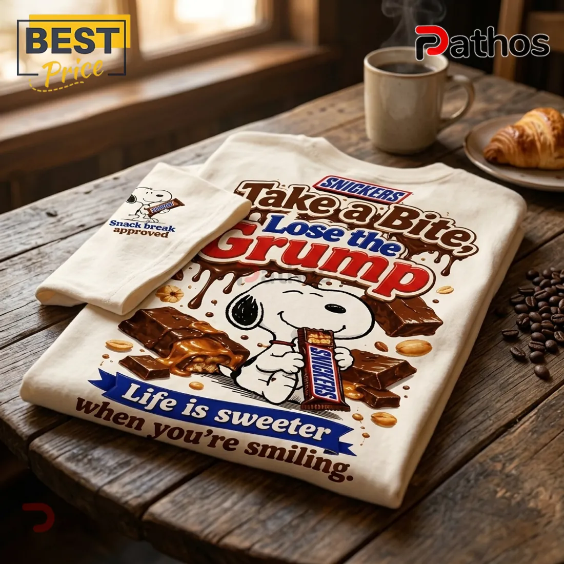 Snoopy x Snickers Snack Break T-Shirt Snoopy x Snickers Snack Break T-Shirt