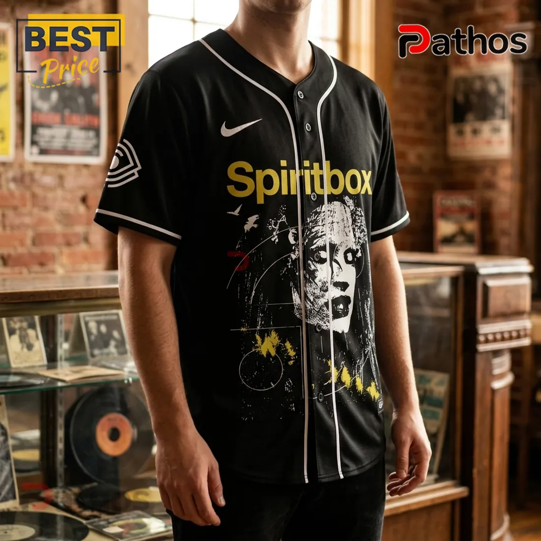 Spiritbox Tsunami Sea 2026 Tour Black Baseball Jersey Spiritbox Tsunami Sea 2026 Tour Black Baseball Jersey
