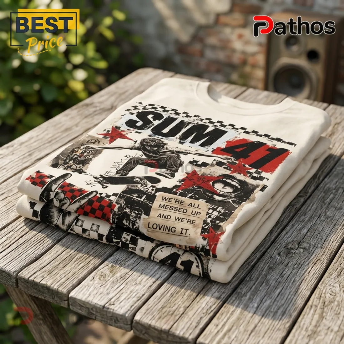 Sum 41 No Rules Full Volume Off-White T-Shirt Sum 41 No Rules Full Volume Off-White T-Shirt