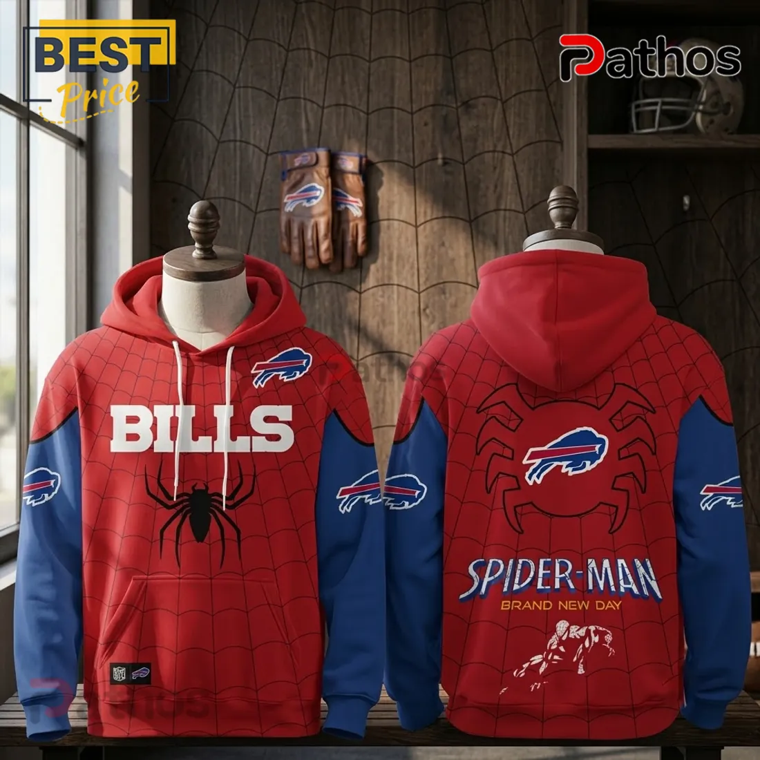 Buffalo Bills x Spider-Man Brand New Day Hoodie Buffalo Bills x Spider-Man Brand New Day Hoodie