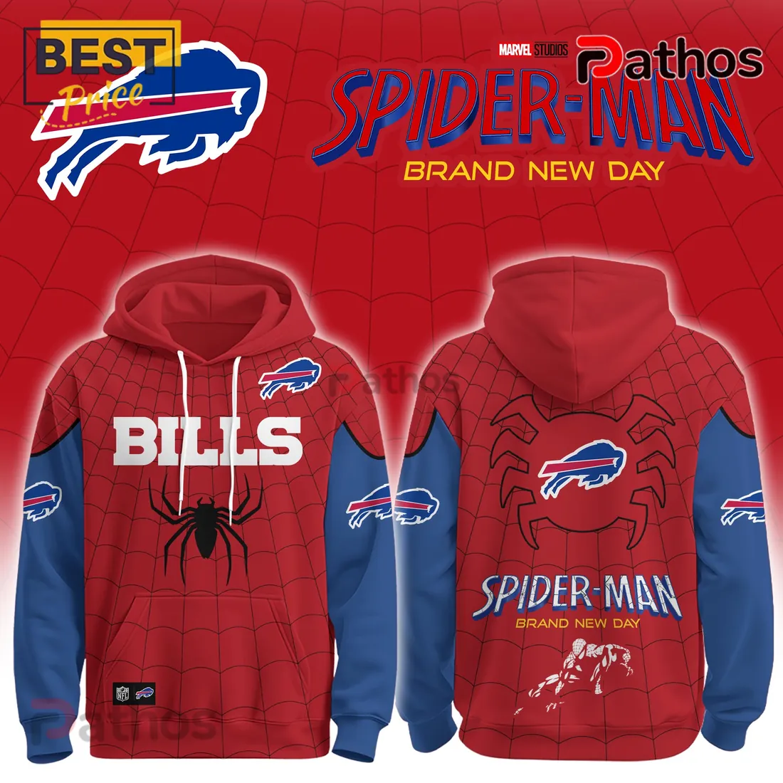 Buffalo Bills x Spider-Man Brand New Day Hoodie Buffalo Bills x Spider-Man Brand New Day Hoodie