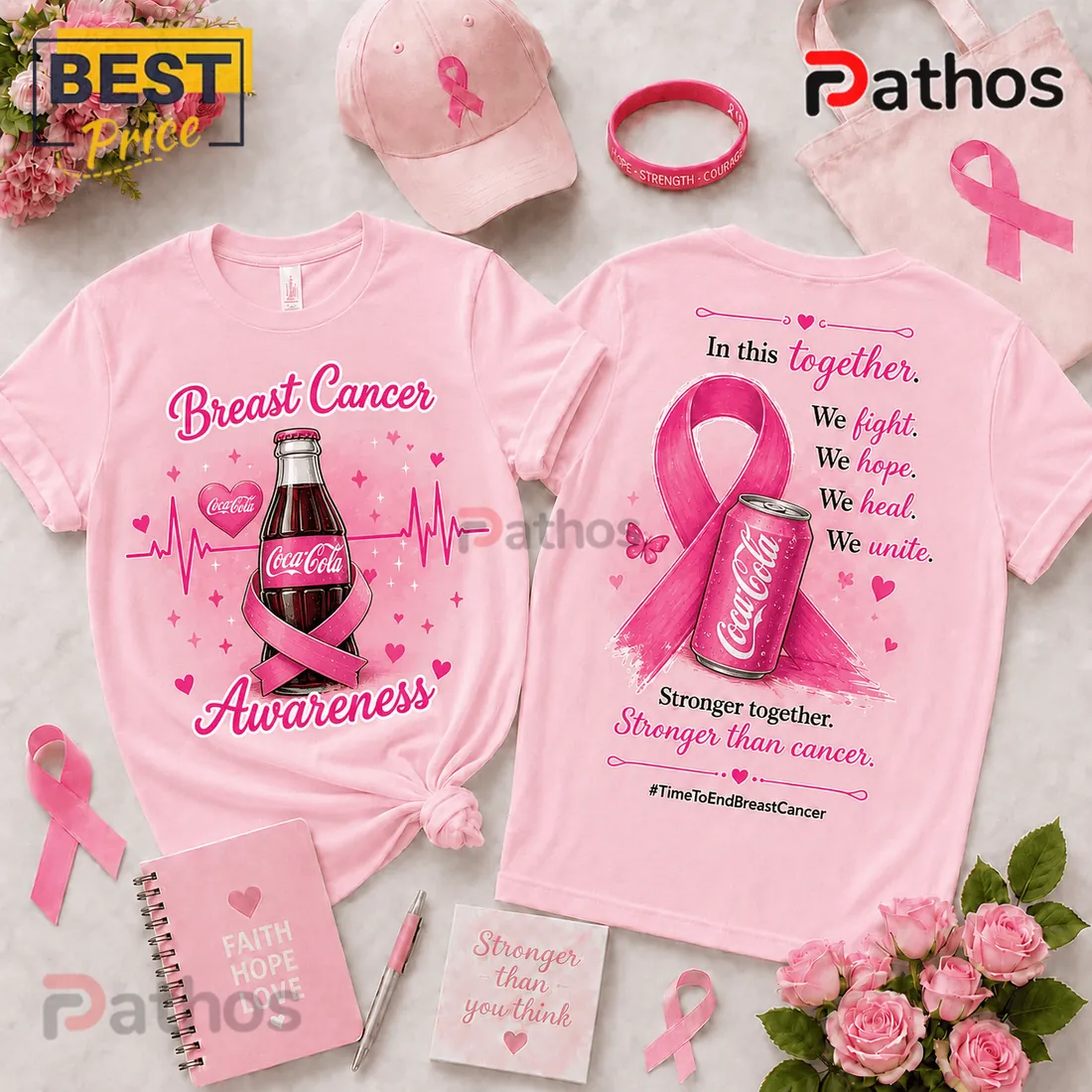 Coca-Cola Breast Cancer Awareness Pink Ribbon T-Shirt Coca-Cola Breast Cancer Awareness Pink Ribbon T-Shirt