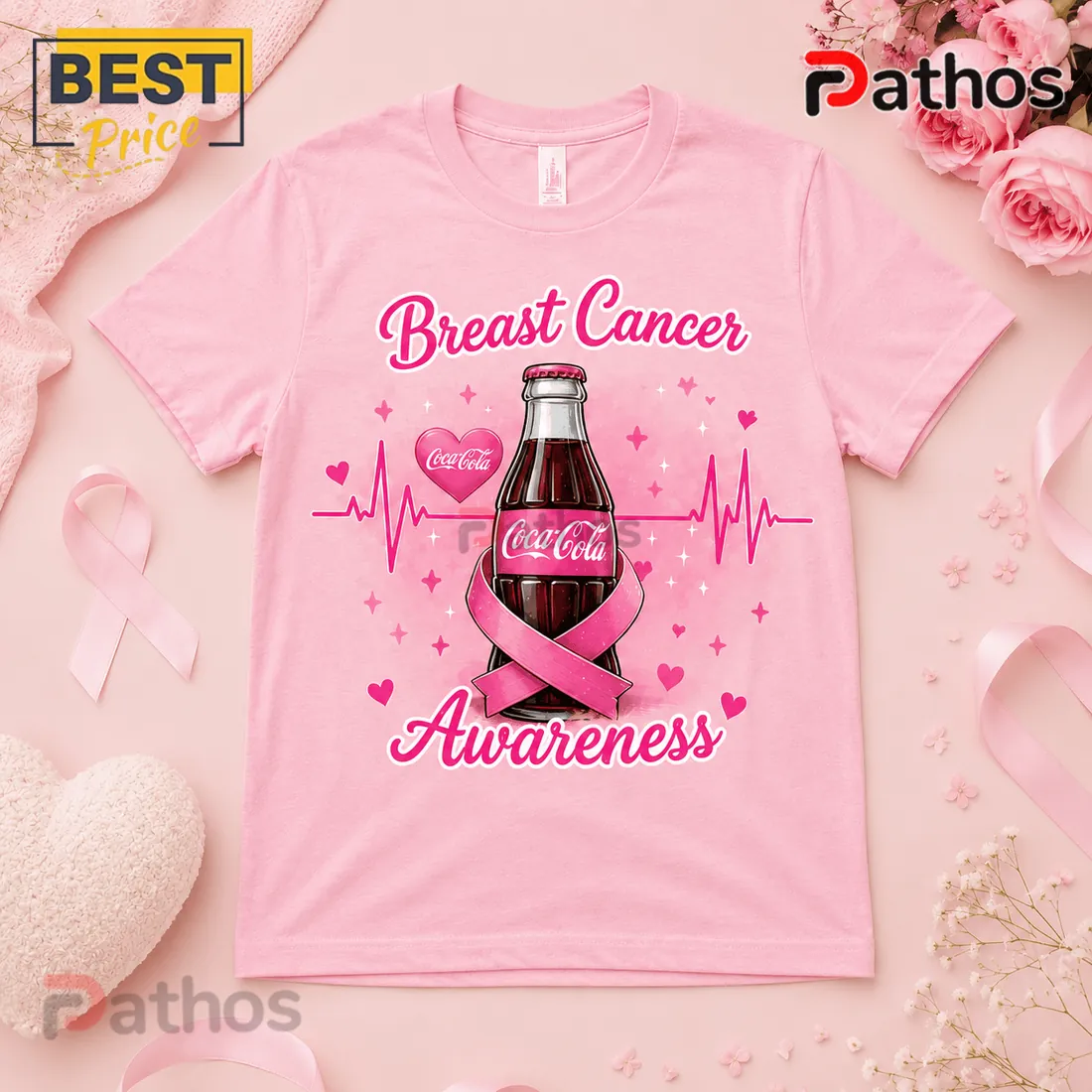 Coca-Cola Breast Cancer Awareness Pink Ribbon T-Shirt Coca-Cola Breast Cancer Awareness Pink Ribbon T-Shirt