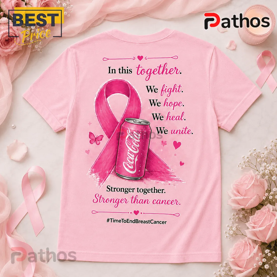 Coca-Cola Breast Cancer Awareness Pink Ribbon T-Shirt Coca-Cola Breast Cancer Awareness Pink Ribbon T-Shirt