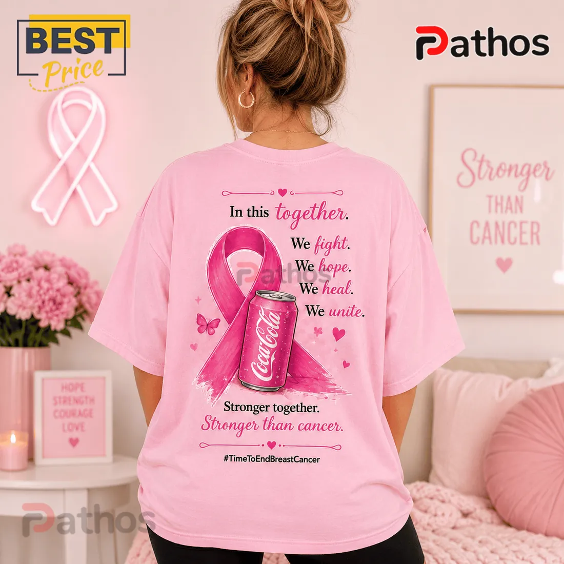 Coca-Cola Breast Cancer Awareness Pink Ribbon T-Shirt Coca-Cola Breast Cancer Awareness Pink Ribbon T-Shirt