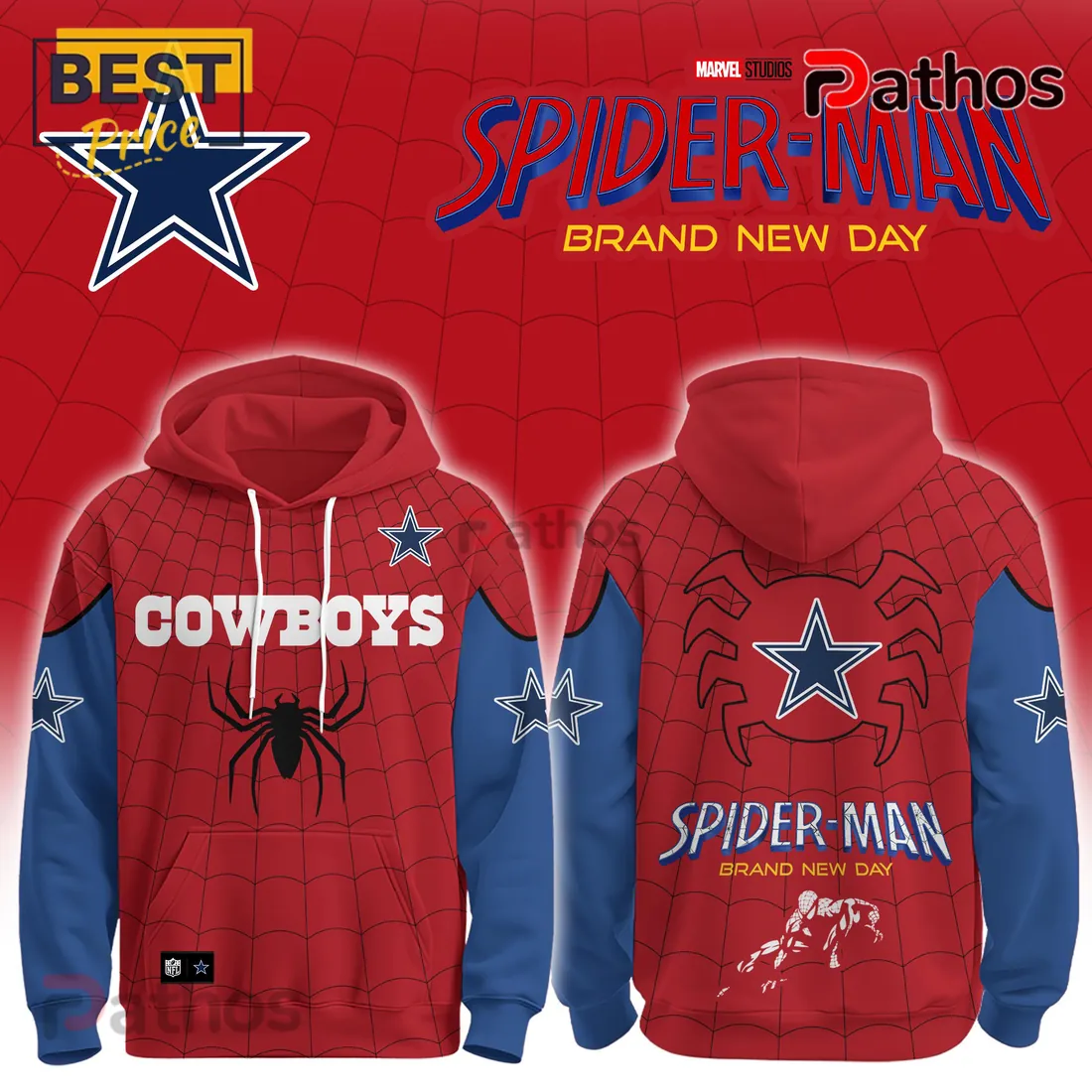 Dallas Cowboys x Spider-Man Brand New Day Hoodie Dallas Cowboys x Spider-Man Brand New Day Hoodie