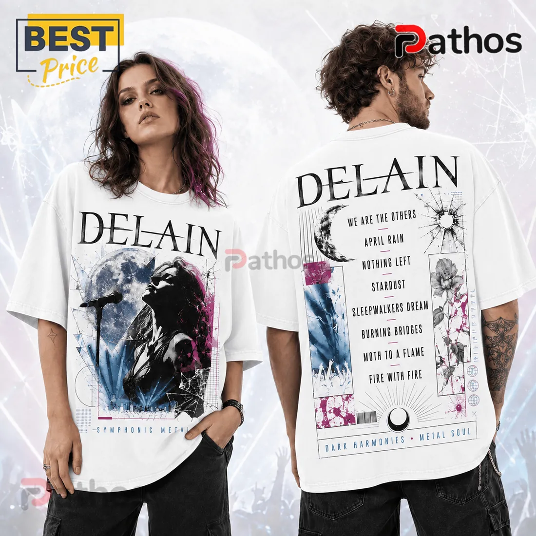 Delain Dark Harmonies Symphonic Metal T-Shirt Delain Dark Harmonies Symphonic Metal T-Shirt