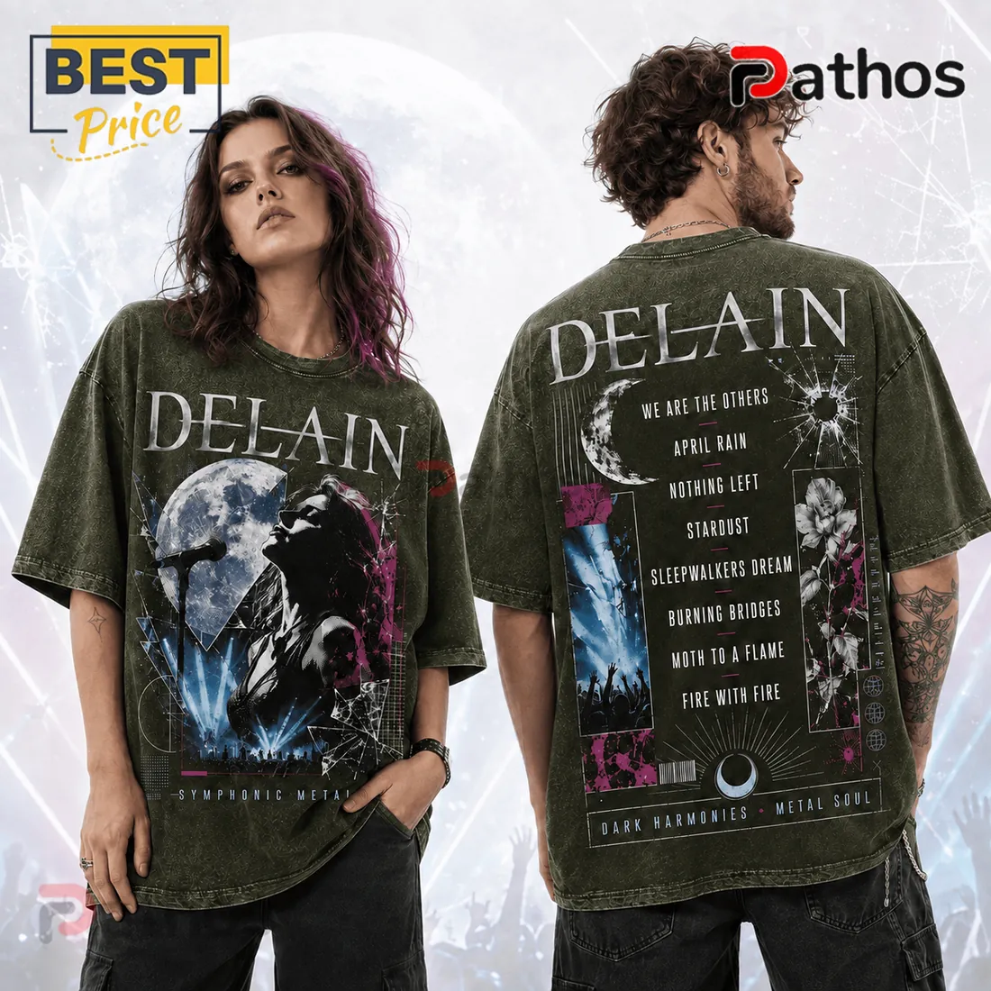 Delain Dark Harmonies Symphonic Metal T-Shirt Delain Dark Harmonies Symphonic Metal T-Shirt