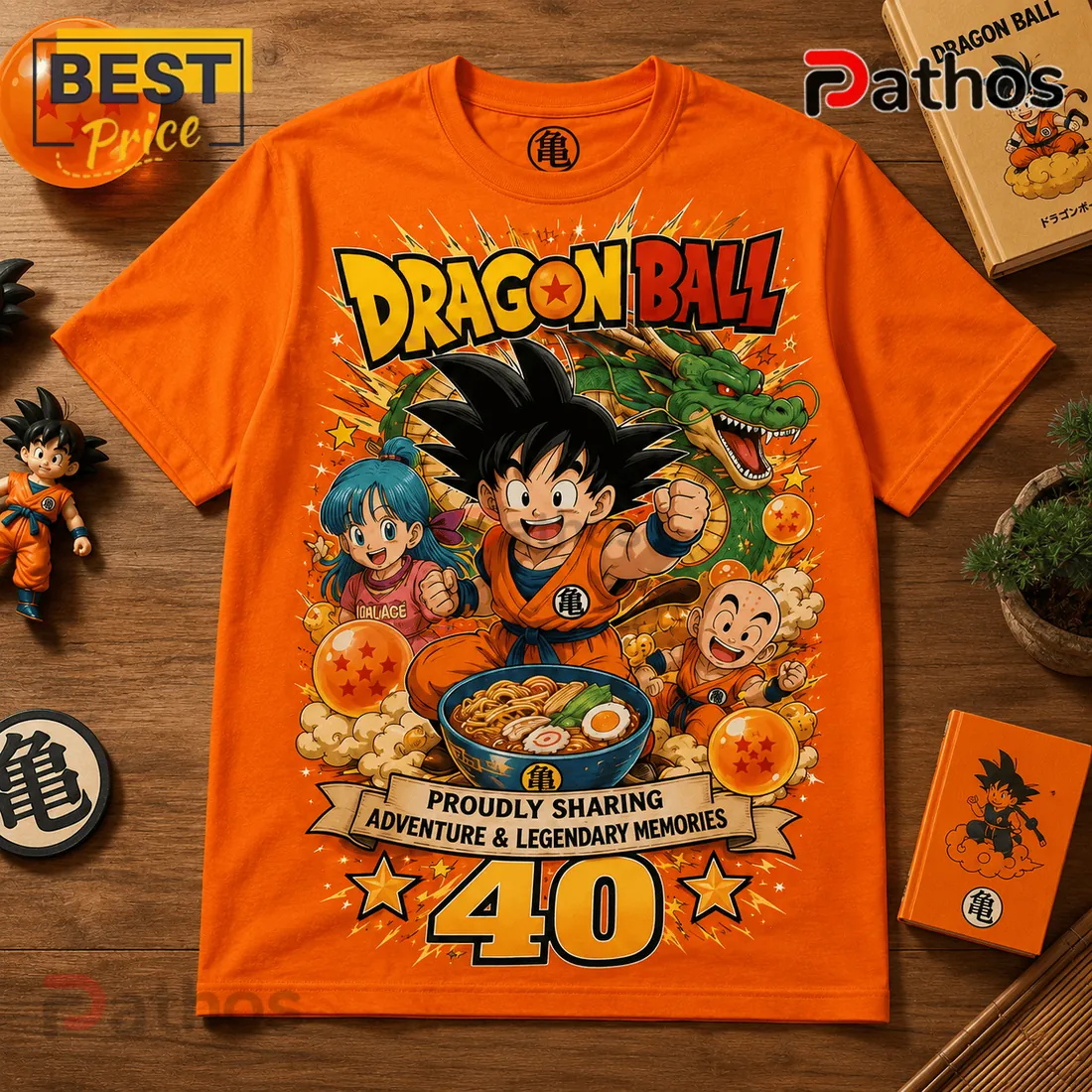 Dragon Ball 1986-2026 Anniversary Orange T-Shirt Dragon Ball 1986-2026 Anniversary Orange T-Shirt