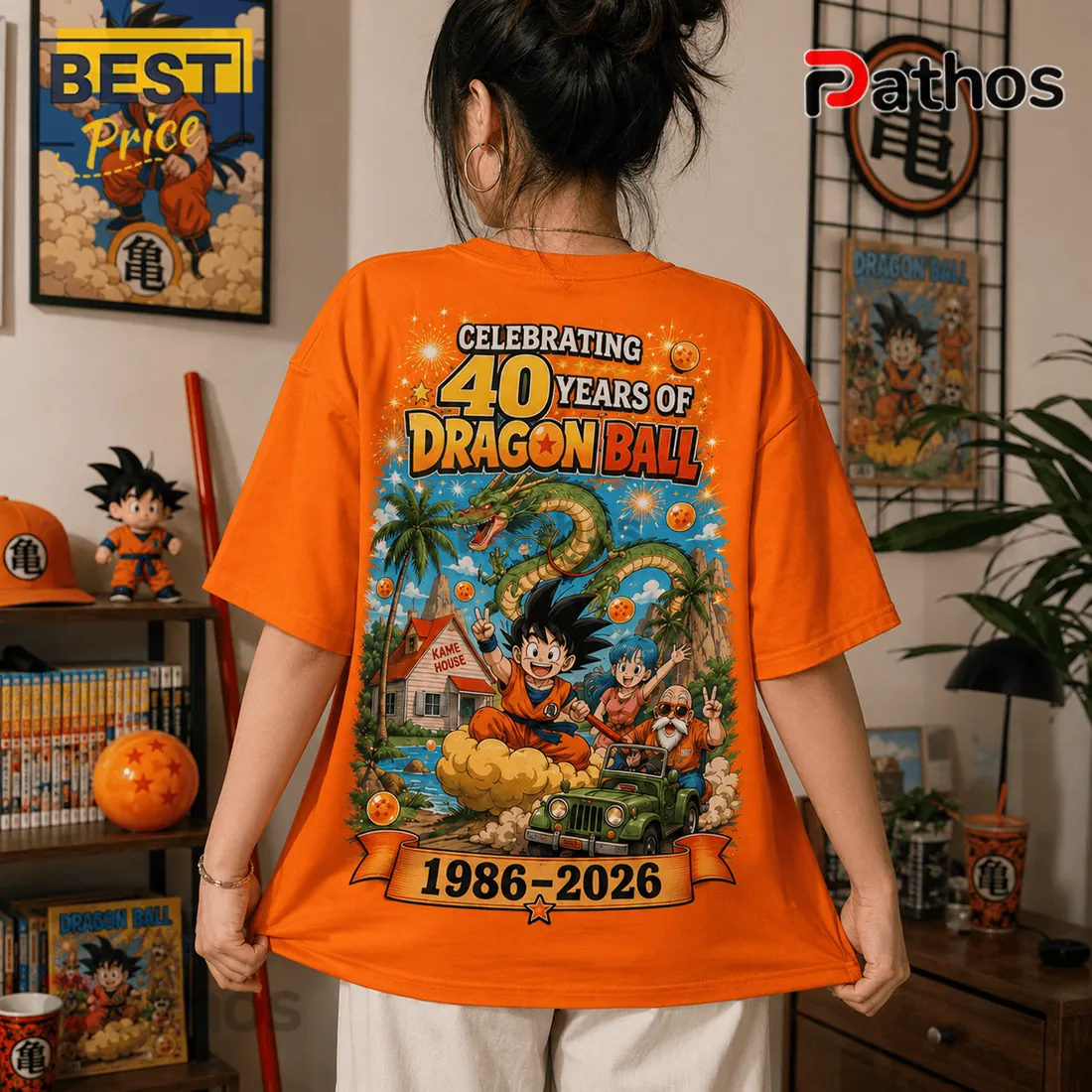 Dragon Ball 1986-2026 Anniversary Orange T-Shirt Dragon Ball 1986-2026 Anniversary Orange T-Shirt