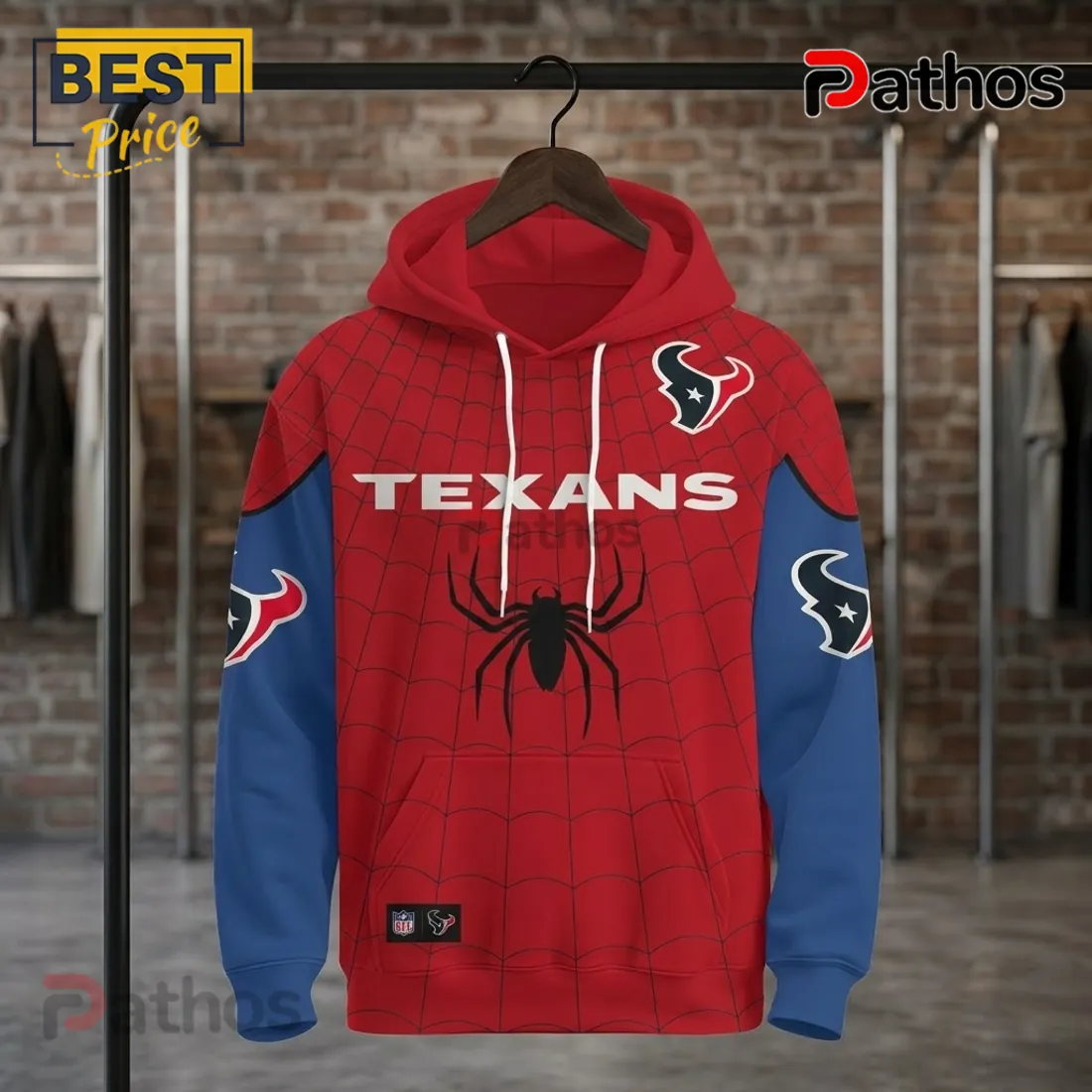 Houston Texans Spider-Man Brand New Day Red Hoodie Houston Texans Spider-Man Brand New Day Red Hoodie