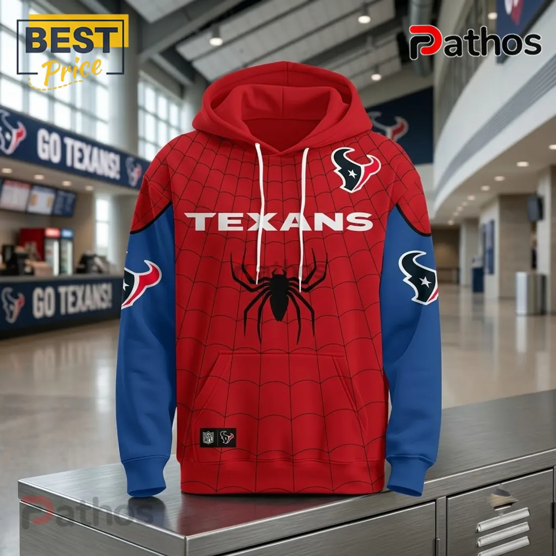 Houston Texans Spider-Man Brand New Day Red Hoodie Houston Texans Spider-Man Brand New Day Red Hoodie