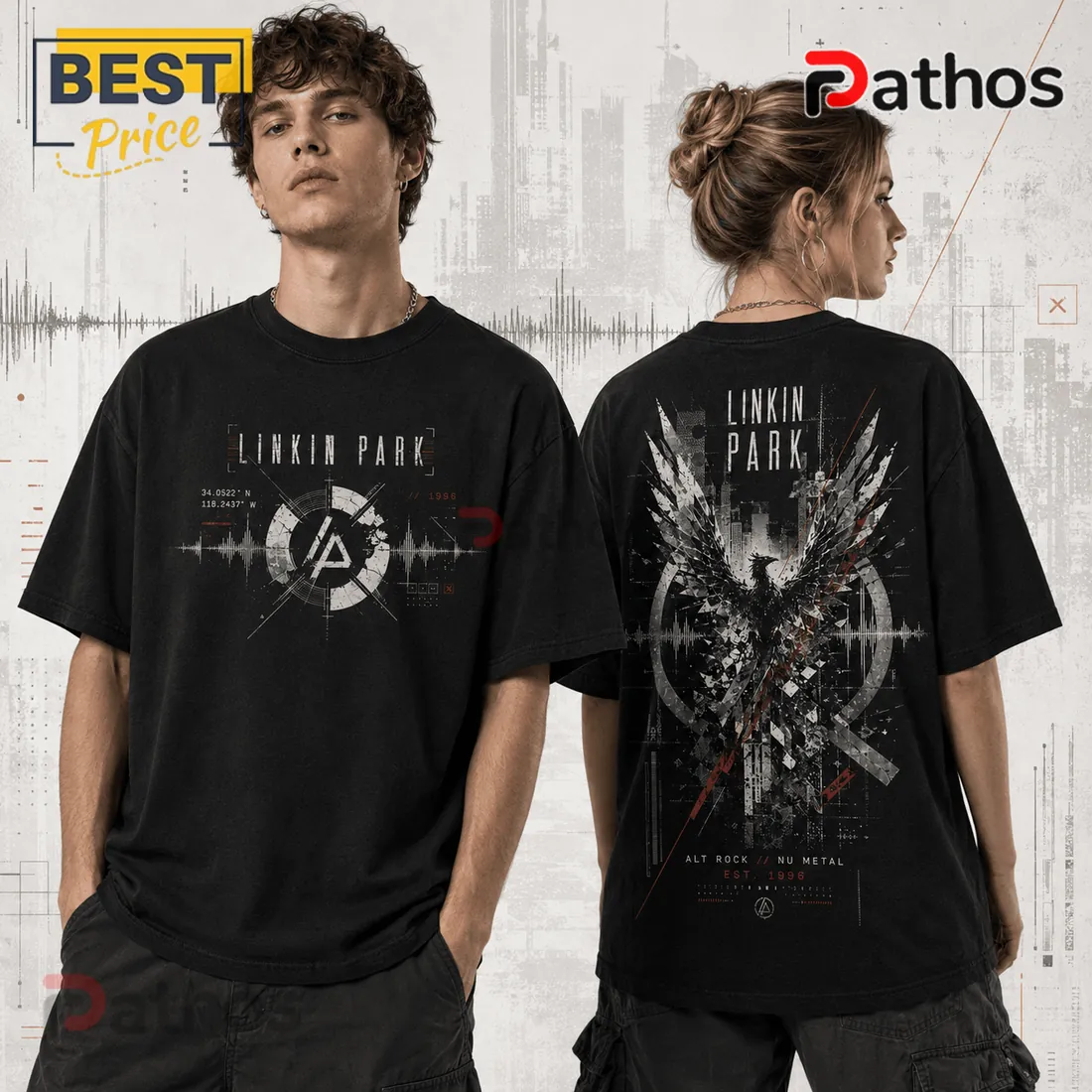 Linkin Park Nu Metal Phoenix Black T-Shirt Linkin Park Nu Metal Phoenix Black T-Shirt