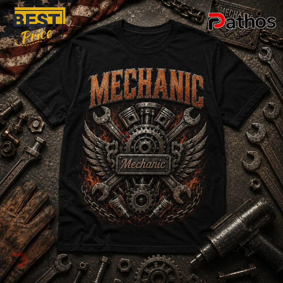 Mechanic 9-11 Memorial We Will Never Forget Black T-Shirt Mechanic 9-11 Memorial We Will Never Forget Black T-Shirt