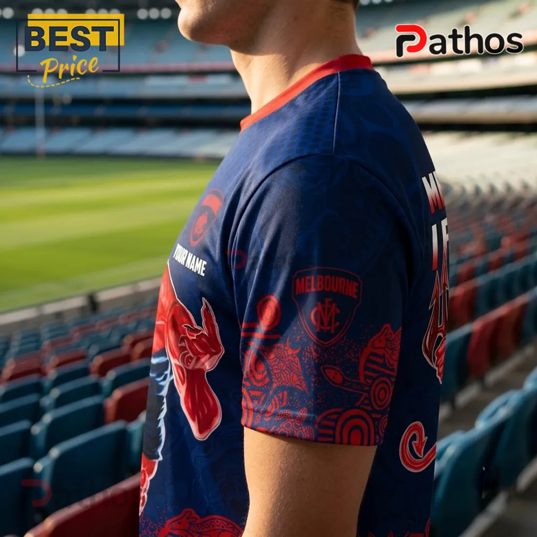 Melbourne Football Club Personalized Demon Mascot T-Shirt Melbourne Football Club Personalized Demon Mascot T-Shirt