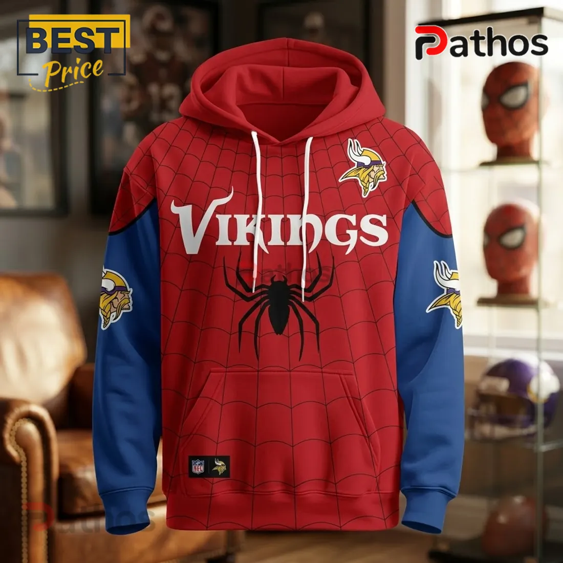 Minnesota Vikings x Spider-Man Brand New Day Hoodie Minnesota Vikings x Spider-Man Brand New Day Hoodie