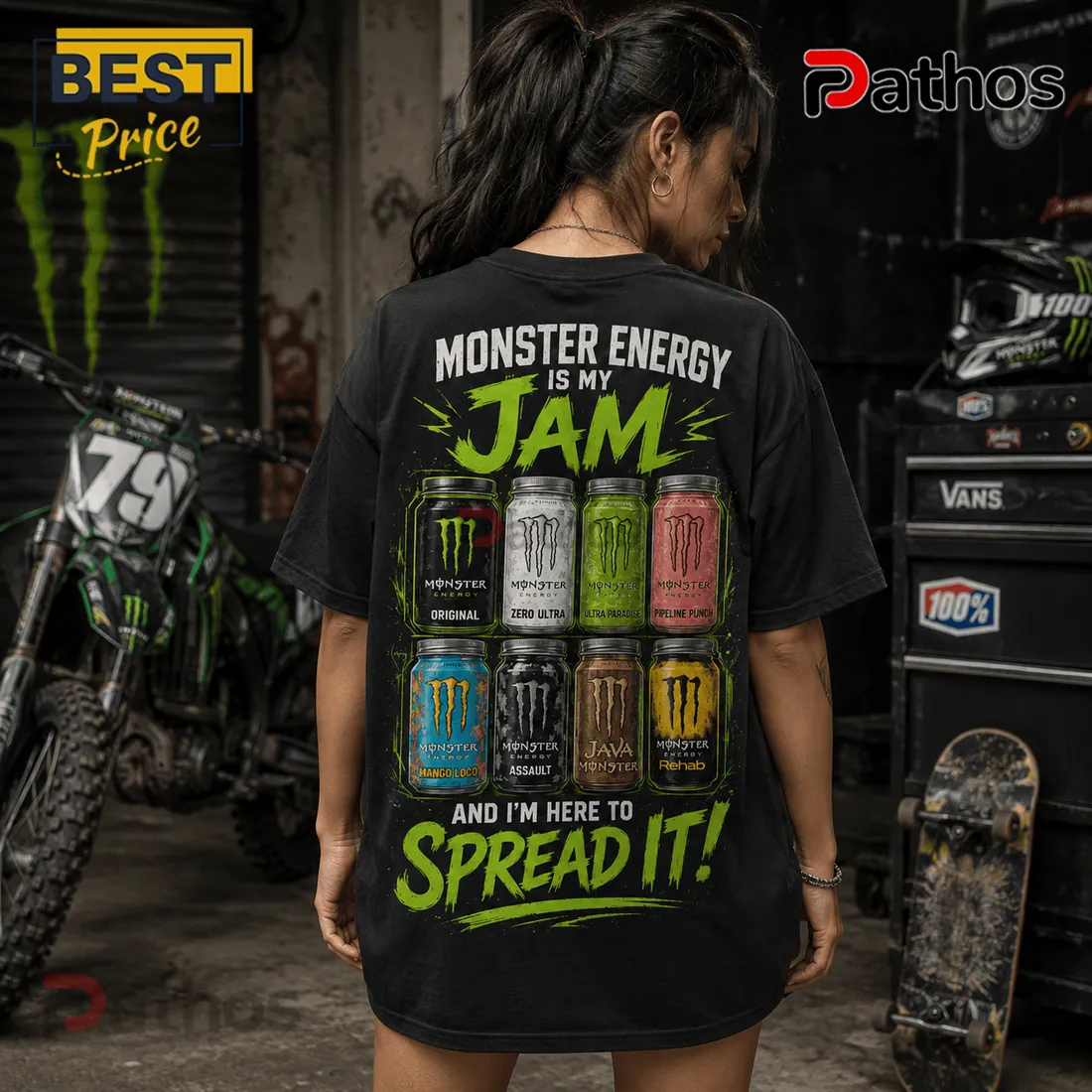 Monster Energy Is My Jam Flavors Black T-Shirt Monster Energy Is My Jam Flavors Black T-Shirt