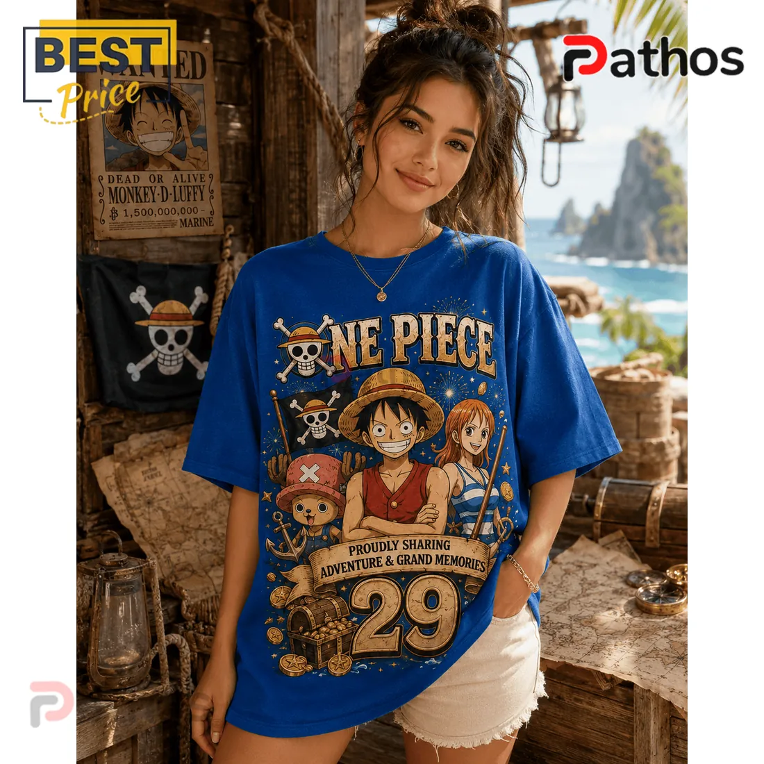 One Piece 1997-2026 Anniversary Blue T-Shirt One Piece 1997-2026 Anniversary Blue T-Shirt