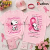 Snoopy Breast Cancer Awareness Pink T-Shirt 2026
