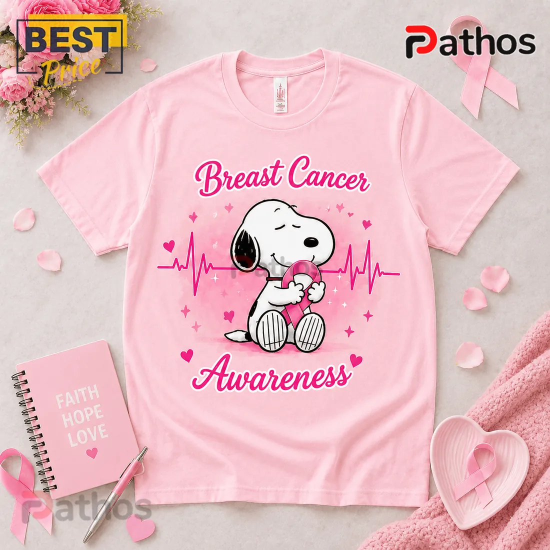 Snoopy Breast Cancer Awareness Pink T-Shirt 2026 Snoopy Breast Cancer Awareness Pink T-Shirt 2026