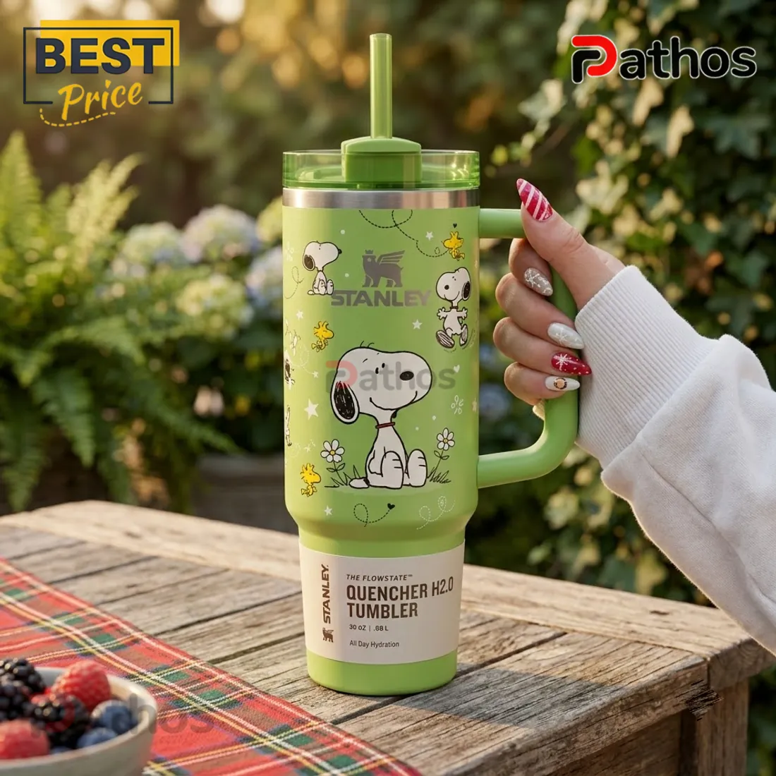 Snoopy Green Stanley Tumbler 40oz Snoopy Green Stanley Tumbler 40oz