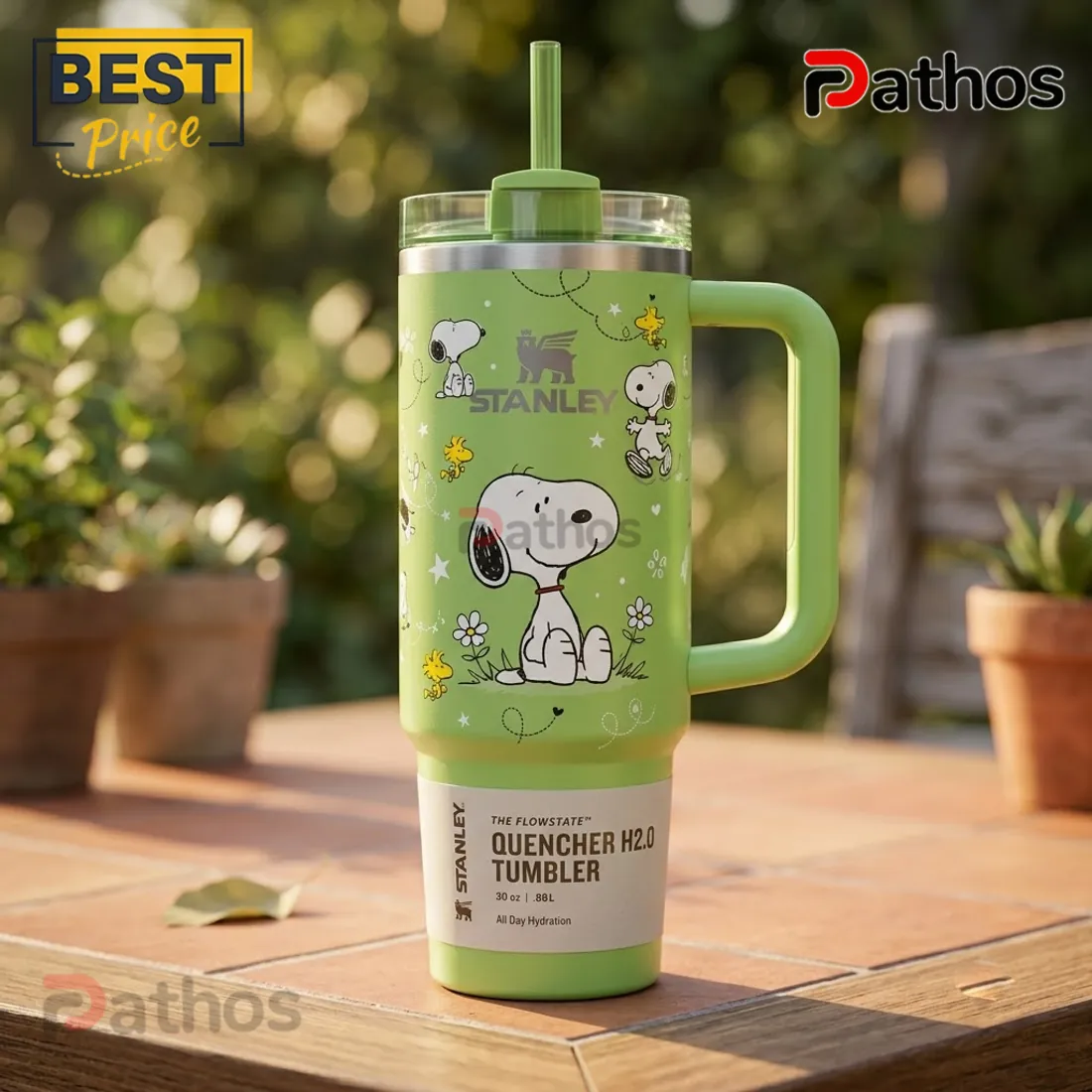 Snoopy Green Stanley Tumbler 40oz Snoopy Green Stanley Tumbler 40oz