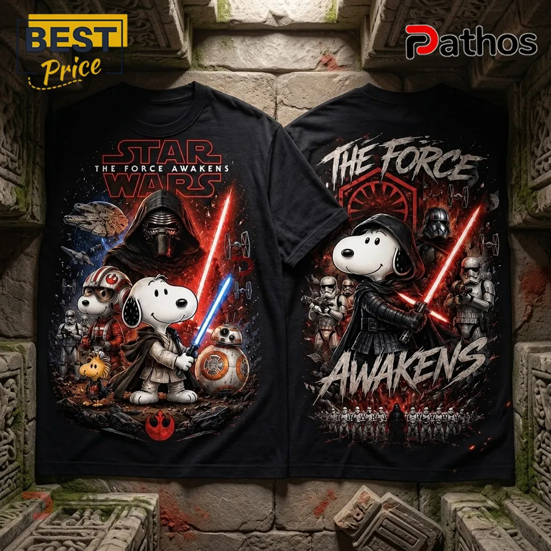 Snoopy Jedi x Kylo Ren Star Wars The Force Awakens T-Shirt Snoopy Jedi x Kylo Ren Star Wars The Force Awakens T-Shirt