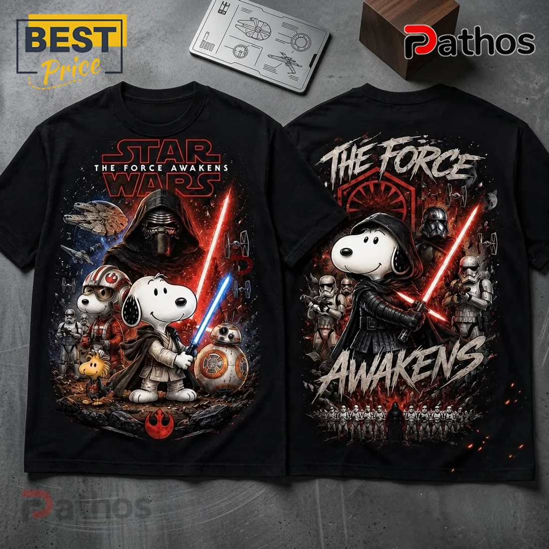 Snoopy Jedi x Kylo Ren Star Wars The Force Awakens T-Shirt Snoopy Jedi x Kylo Ren Star Wars The Force Awakens T-Shirt